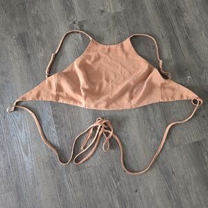 Orange Halter Top with Adjustable Straps